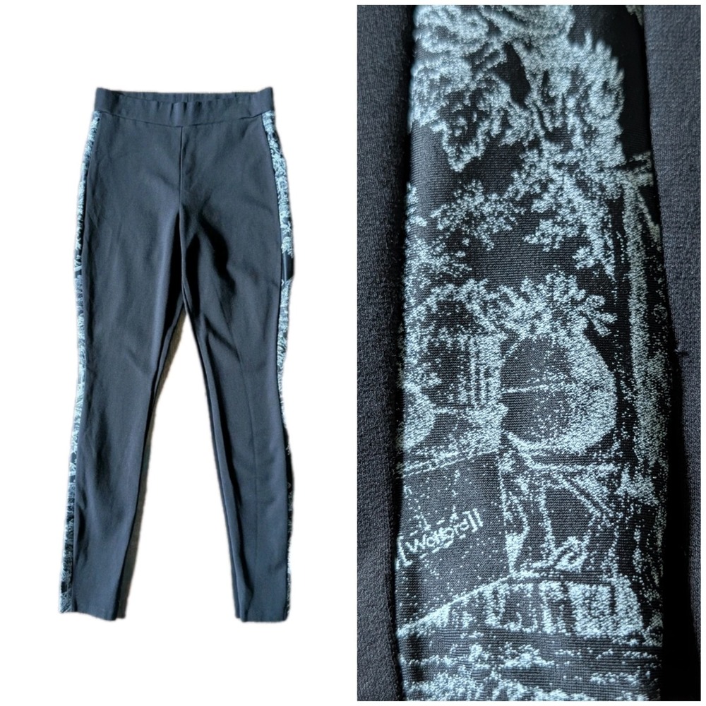 Wolford Womens‎ Johanna Stripe Jersey Leggings Large Active Athleisure Luxury